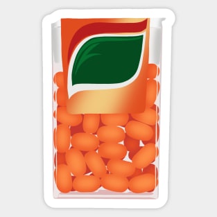 Orange flavoured mint candy illustration Sticker